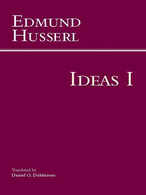 cover image of Ideas for a Pure Phenomenology and Phenomenological Philosophy